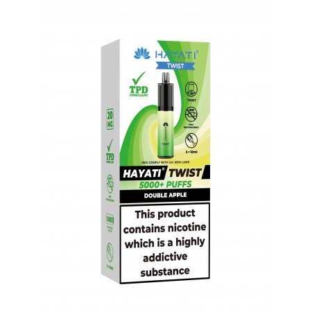 Double Apple Hayati Twist 5000 Disposable Vape Pod Kit - 20mg 