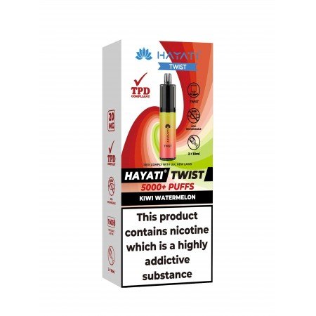 Kiwi Watermelon Hayati Twist 5000 Disposable Vape Pod Kit - 20mg 