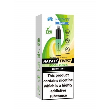 Lemon Mint Hayati Twist 5000 Disposable Vape Pod Kit - 20mg 