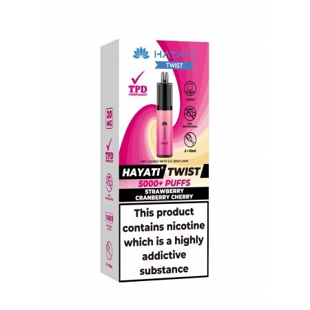 Strawberry Cranberry Cherry Hayati Twist 5000 Disposable Vape Pod Kit - 20mg