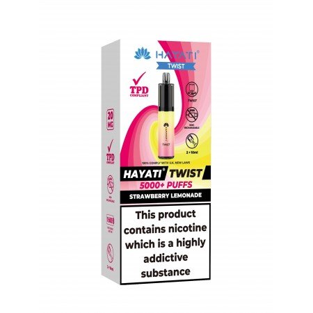 Strawberry Lemonade  Hayati Twist 5000 Disposable Vape Pod Kit - 20mg 