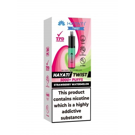 Strawberry Watermelon Hayati Twist 5000 Disposable Vape Pod Kit - 20mg 