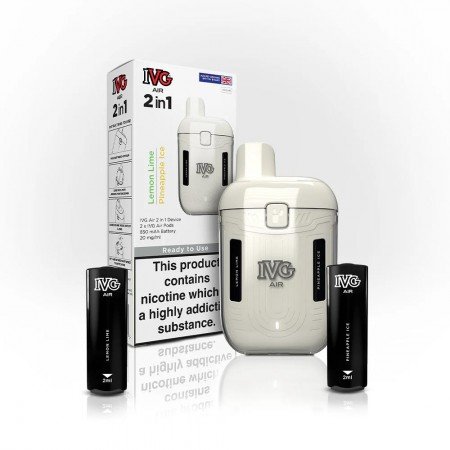 Cream IVG Air 2 in 1 Rechargeable Disposable Vape Starter Kit