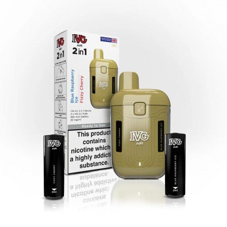 Gold IVG Air 2 in 1 Rechargeable Disposable Vape Starter Kit