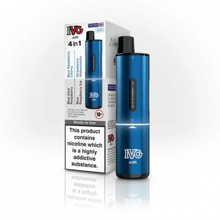 Blue IVG Air 4 in 1 Rechargeable Disposable Vape Starter Kit