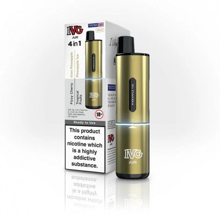 Gold IVG Air 4 in 1 Rechargeable Disposable Vape Starter Kit