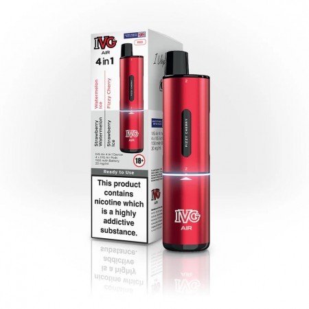 Red IVG Air 4 in 1 Rechargeable Disposable Vape Starter Kit