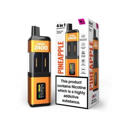 Pineapple Angel 2400 4-in-1 Rechargeable Disposable Vape kit by Vapes Bars 20mg